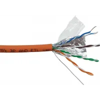 Кабель информационный Lanmaster LAN-5EFTP-HFLT-OR кат.5E FTP 4 пары 24AWG LSZH внутренний 305м оранжевый