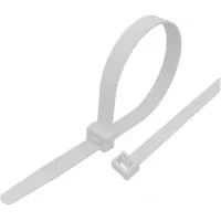 Стяжка пластиковая Rexant 87-0400 400x4.8мм (упак:100шт) нейлон внешний (-60/+85) белый Стяжка пластиковая Rexant 87-0400 400x4.8мм (упак:100шт) нейлон внешний (-60/+85) белый