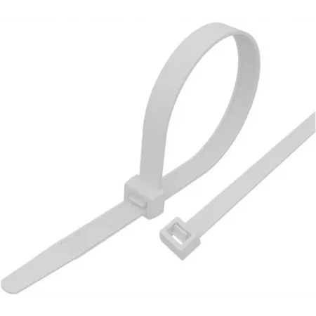 Стяжка пластиковая Rexant 87-0502 500x7.6мм (упак:100шт) нейлон внешний (-60/+85) белый