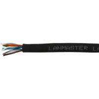 Кабель информационный Lanmaster LAN-5EUTP-HFLT-BK кат.5E UTP 4 пары 24AWG LSZH внутренний 305м черный