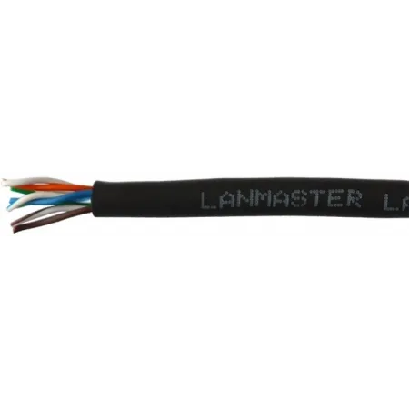 Кабель информационный Lanmaster LAN-5EUTP-HFLT-BK кат.5E UTP 4 пары 24AWG LSZH внутренний 305м черный
