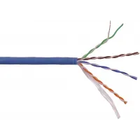 Кабель информационный Lanmaster LAN-5EUTP-HFLT-BL кат.5E UTP 4 пары 24AWG LSZH внутренний 305м синий