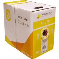 Кабель информационный Lanmaster LAN-5EUTP-PT-LSZH-BK кат.5E UTP 4 пары 24AWG LSZH внутренний 305м черный