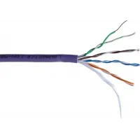 Кабель информационный Lanmaster LAN-5EUTP-PT-LSZH-VI кат.5E UTP 4 пары 24AWG LSZH внутренний 305м фиолетовый Кабель информационный Lanmaster LAN-5EUTP-PT-LSZH-VI кат.5E UTP 4 пары 24AWG LSZH внутренний 305м фиолетовый