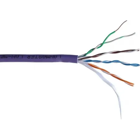 Кабель информационный Lanmaster LAN-5EUTP-PT-LSZH-VI кат.5E UTP 4 пары 24AWG LSZH внутренний 305м фиолетовый Кабель информационный Lanmaster LAN-5EUTP-PT-LSZH-VI кат.5E UTP 4 пары 24AWG LSZH внутренний 305м фиолетовый