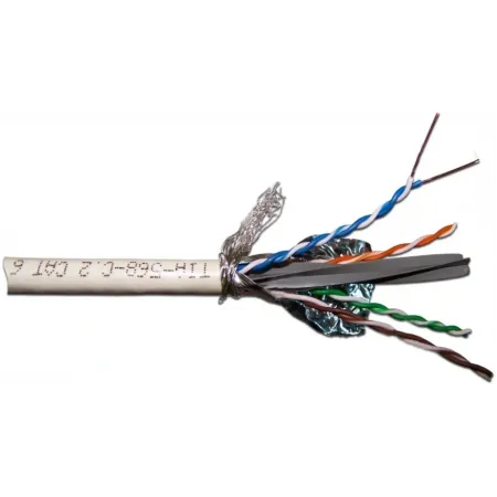 Кабель информационный Lanmaster LAN-6ASFTP-HFLT-GY кат.6A FTP 4 пары 23AWG LSZH внутренний 305м серый