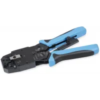 Инструмент обжимной Cabeus HT-2008AR для RJ-45/RJ-12/RJ-11 черный/синий