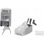 Коннектор Cabeus (8P8C-SH-C6(1.35)-TWP) кат.6 RJ45 серебристый (упак.:1шт) Коннектор Cabeus (8P8C-SH-C6(1.35)-TWP) кат.6 RJ45 серебристый (упак.:1шт)