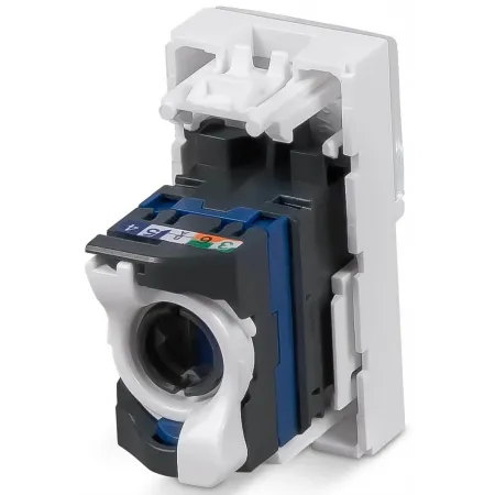 Вставка Cabeus KJ-RJ45-CAT.6-180T-FP-L-22,5 установочная Keystone 1xRJ45 ABS пластик белый