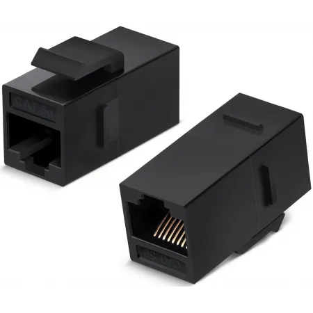 Адаптер Cabeus CA-KJ-8P8C-C5E проходн. KeystoneRJ45 1 кат.5E черн.