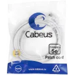Патч-корд Cabeus PC-UTP-RJ45-CAT.5E-3M-WH U/UTP RJ-45 вил.-вилка RJ-45 кат.5E 3м белый ПВХ