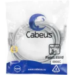 Патч-корд Cabeus PC-UTP-RJ45-CAT.5E-3M-LSZH U/UTP RJ-45 вил.-вилка RJ-45 кат.5E 3м серый LSZH