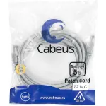 Патч-корд Cabeus PC-UTP-RJ45-CAT.5E-3M U/UTP RJ-45 вил.-вилка RJ-45 кат.5E 3м серый ПВХ