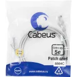 Патч-корд Cabeus PC-UTP-RJ45-CAT.5E-1.5M-LSZH U/FTP RJ-45 вил.-вилка RJ-45 кат.5E 1.5м серый LSZH