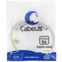 Патч-корд Cabeus PC-UTP-RJ45-CAT.5E-0.5M U/UTP RJ-45 вил.-вилка RJ-45 кат.5E 0.5м серый ПВХ Патч-корд Cabeus PC-UTP-RJ45-CAT.5E-0.5M U/UTP RJ-45 вил.-вилка RJ-45 кат.5E 0.5м серый ПВХ