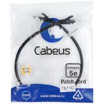 Патч-корд Cabeus PC-UTP-RJ45-CAT.5E-0.5M-BK U/UTP RJ-45 вил.-вилка RJ-45 кат.5E 0.5м черный ПВХ Патч-корд Cabeus PC-UTP-RJ45-CAT.5E-0.5M-BK U/UTP RJ-45 вил.-вилка RJ-45 кат.5E 0.5м черный ПВХ