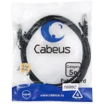 Патч-корд Cabeus PC-UTP-RJ45-CAT.5E-1.5M-BK U/UTP RJ-45 вил.-вилка RJ-45 кат.5E 1.5м черный ПВХ