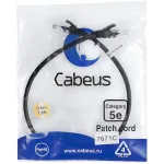 Патч-корд Cabeus PC-UTP-RJ45-Cat.5e-0.5m-BK-LSZH U/UTP RJ-45 вил.-вилка RJ-45 кат.5E 0.5м черный LSZH Патч-корд Cabeus PC-UTP-RJ45-Cat.5e-0.5m-BK-LSZH U/UTP RJ-45 вил.-вилка RJ-45 кат.5E 0.5м черный LSZH