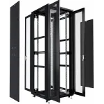 Шкаф серверный Cabeus (ND-05C-42U80/120-BK) напольный 42U 800x1200мм пер.дв.перфор.2ств. задн.дв.перфор.2-хст. 800кг черный 1102мм 2055мм IP20 сталь Шкаф серверный Cabeus (ND-05C-42U80/120-BK) напольный 42U 800x1200мм пер.дв.перфор.2ств. задн.дв.перфор.2-хст. 800кг черный 1102мм 2055мм IP20 сталь