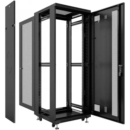 Шкаф серверный Cabeus (ND-05C-42U60/100-BK) напольный 42U 600x1000мм пер.дв.металл.перф. металл 800кг черный 900мм 2055мм 20 сталь Шкаф серверный Cabeus (ND-05C-42U60/100-BK) напольный 42U 600x1000мм пер.дв.металл.перф. металл 800кг черный 900мм 2055мм 20 сталь