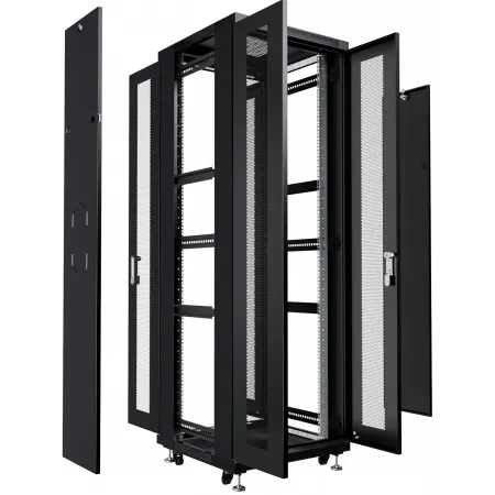 Шкаф серверный Cabeus (ND-05C-42U60/120-BK) напольный 42U 800x1200мм пер.дв.перфор.2ств. задн.дв.перфор.2-хст. 800кг черный 1100мм 2055мм IP20 сталь Шкаф серверный Cabeus (ND-05C-42U60/120-BK) напольный 42U 800x1200мм пер.дв.перфор.2ств. задн.дв.перфор.2-хст. 800кг черный 1100мм 2055мм IP20 сталь
