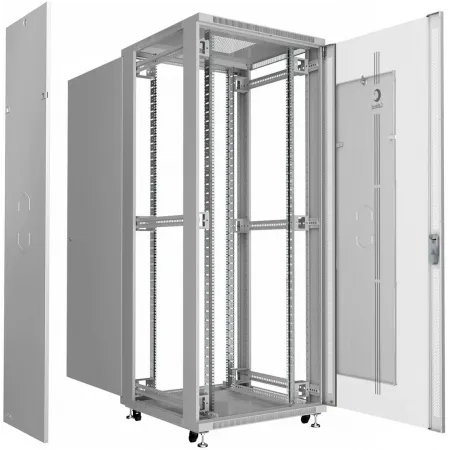Шкаф серверный Cabeus (SH-05C-42U80/100) напольный 42U 800x1000мм пер.дв.стекл металл 800кг серый 900мм 2055мм IP20 сталь Шкаф серверный Cabeus (SH-05C-42U80/100) напольный 42U 800x1000мм пер.дв.стекл металл 800кг серый 900мм 2055мм IP20 сталь