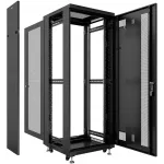 Шкаф коммутационный Cabeus (ND-05C-42U60/80-BK) напольный 42U 600x800мм пер.дв.перфор. задн.дв.перфор. 800кг черный 700мм 2055мм IP20 сталь
