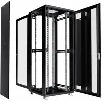 Шкаф коммутационный Cabeus (ND-05C-42U80/80-BK) напольный 42U 800x800мм пер.дв.перфор. задн.дв.перфор. 800кг черный 700мм 2055мм IP20 сталь