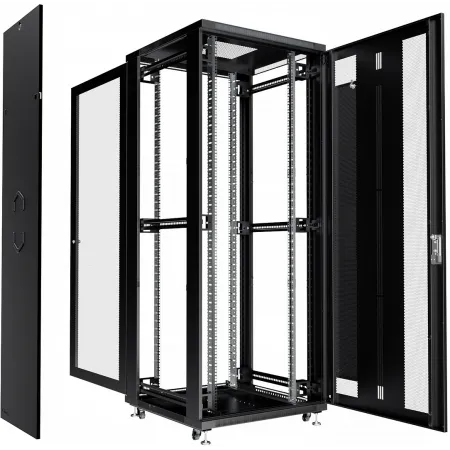 Шкаф коммутационный Cabeus (ND-05C-42U80/80-BK) напольный 42U 800x800мм пер.дв.перфор. задн.дв.перфор. 800кг черный 700мм 2055мм IP20 сталь Шкаф коммутационный Cabeus (ND-05C-42U80/80-BK) напольный 42U 800x800мм пер.дв.перфор. задн.дв.перфор. 800кг черный 700мм 2055мм IP20 сталь