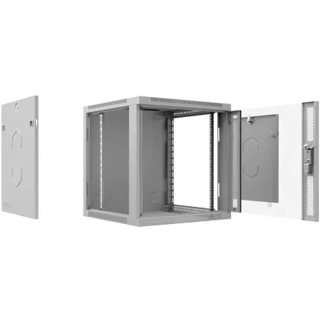 Шкаф коммутационный Cabeus (SH-05F-12U60/60-R) настенный 12U 600x600мм пер.дв.стекл 50кг RAL 7035 550мм 220град. 635мм IP20 сталь