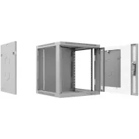 Шкаф коммутационный Cabeus (SH-05F-9U60/35) настенный 9U 600x350мм пер.дв.стекл 60кг серый 290мм 501мм IP20 сталь Шкаф коммутационный Cabeus (SH-05F-9U60/35) настенный 9U 600x350мм пер.дв.стекл 60кг серый 290мм 501мм IP20 сталь