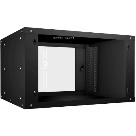 Шкаф коммутационный Cabeus (WSC-05D-6U55/45-BK) настенный 6U 550x450мм пер.дв.стекл 30кг черный 390мм 220град. 320мм IP20 сталь Шкаф коммутационный Cabeus (WSC-05D-6U55/45-BK) настенный 6U 550x450мм пер.дв.стекл 30кг черный 390мм 220град. 320мм IP20 сталь