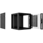 Шкаф коммутационный Cabeus (SH-05F-9U60/35-BK) настенный 9U 600x350мм пер.дв.стекл 60кг черный 290мм 220град. 501мм IP20 сталь Шкаф коммутационный Cabeus (SH-05F-9U60/35-BK) настенный 9U 600x350мм пер.дв.стекл 60кг черный 290мм 220град. 501мм IP20 сталь