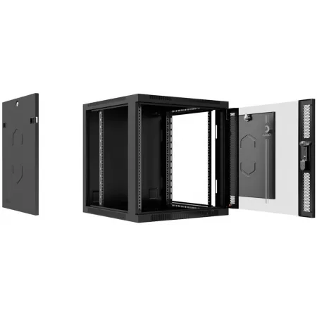 Шкаф коммутационный Cabeus (SH-05F-9U60/35-BK) настенный 9U 600x350мм пер.дв.стекл 60кг черный 290мм 220град. 501мм IP20 сталь Шкаф коммутационный Cabeus (SH-05F-9U60/35-BK) настенный 9U 600x350мм пер.дв.стекл 60кг черный 290мм 220град. 501мм IP20 сталь