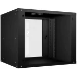 Шкаф коммутационный Cabeus (WSC-05D-9U55/45-BK) настенный 9U 550x450мм пер.дв.стекл 30кг черный 390мм IP20 сталь Шкаф коммутационный Cabeus (WSC-05D-9U55/45-BK) настенный 9U 550x450мм пер.дв.стекл 30кг черный 390мм IP20 сталь
