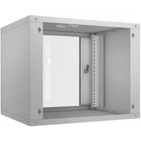 Шкаф коммутационный Cabeus (WSC-05D-9U55/45) настенный 9U 550x450мм пер.дв.стекл 30кг серый IP20 сталь Шкаф коммутационный Cabeus (WSC-05D-9U55/45) настенный 9U 550x450мм пер.дв.стекл 30кг серый IP20 сталь