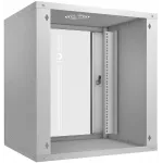 Шкаф коммутационный Cabeus (WSC-05D-12U55/45) настенный 12U 550x450мм пер.дв.стекл 30кг серый 390мм IP20 сталь