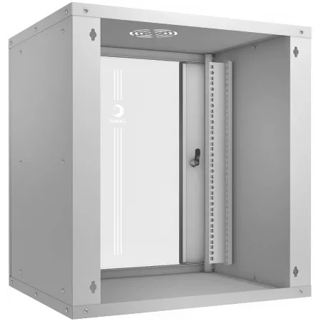 Шкаф коммутационный Cabeus (WSC-05D-12U55/45) настенный 12U 550x450мм пер.дв.стекл 30кг серый 390мм IP20 сталь