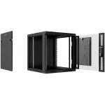 Шкаф коммутационный Cabeus (SH-05F-9U60/45-BK) настенный 9U 600x450мм пер.дв.стекл 60кг черный 390мм IP20 сталь Шкаф коммутационный Cabeus (SH-05F-9U60/45-BK) настенный 9U 600x450мм пер.дв.стекл 60кг черный 390мм IP20 сталь