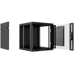Шкаф коммутационный Cabeus (SH-05F-12U60/45-R-BK) настенный 12U 600x450мм пер.дв.стекл 50кг черный 390мм IP20 сталь Шкаф коммутационный Cabeus (SH-05F-12U60/45-R-BK) настенный 12U 600x450мм пер.дв.стекл 50кг черный 390мм IP20 сталь