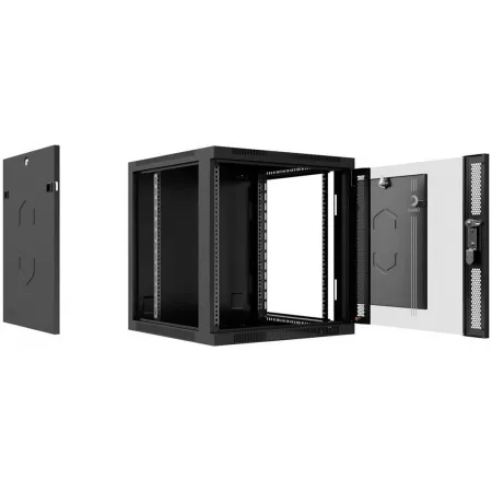 Шкаф коммутационный Cabeus (SH-05F-12U60/45-R-BK) настенный 12U 600x450мм пер.дв.стекл 50кг черный 390мм IP20 сталь Шкаф коммутационный Cabeus (SH-05F-12U60/45-R-BK) настенный 12U 600x450мм пер.дв.стекл 50кг черный 390мм IP20 сталь