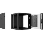 Шкаф коммутационный Cabeus (SH-05F-15U60/60-R-BK) настенный 15U 600x600мм пер.дв.стекл 60кг черный 540мм 769мм IP20 сталь Шкаф коммутационный Cabeus (SH-05F-15U60/60-R-BK) настенный 15U 600x600мм пер.дв.стекл 60кг черный 540мм 769мм IP20 сталь