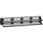 Патч-панель Cabeus PL-48-CAT.5E-DUAL 19" 1U 48xRJ45 кат.5E