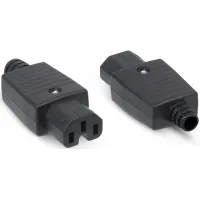 Вилка Cabeus IEC-320-C13 черный