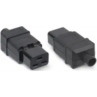 Вилка Cabeus IEC-320-C19 черный