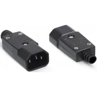 Вилка Cabeus IEC-320-C14 черный