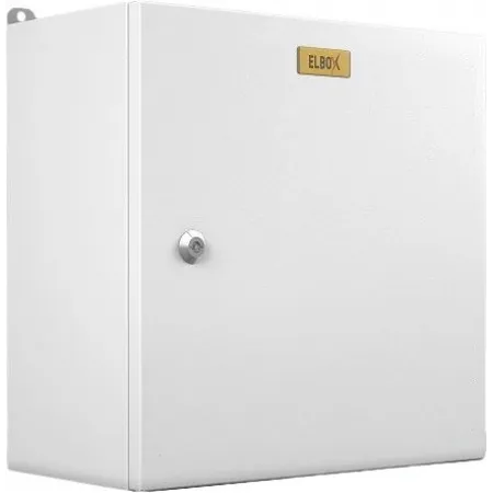 Шкаф электротехнический Elbox EMW-400.400.150-1-IP66 одноствор. настенный 400мм 400мм 150мм 135мм IP66 IK10 несъемн.бок.пан. 50кг серый металл