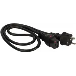 Шнур питания Lanmaster LAN-PP19L/SH-3.0-BK C19-Schuko проводник.:3x1.5мм2 3м 220В 16А черный