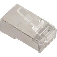 Коннектор Lanmaster (LAN-EZ45-8P8C/S5E-100) STP кат.5E RJ45 серебристый (упак.:100шт) Коннектор Lanmaster (LAN-EZ45-8P8C/S5E-100) STP кат.5E RJ45 серебристый (упак.:100шт)
