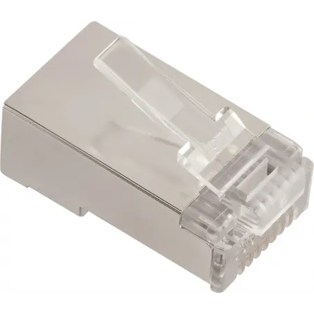 Коннектор Lanmaster (LAN-EZ45-8P8C/S5E-100) STP кат.5E RJ45 серебристый (упак.:100шт) Коннектор Lanmaster (LAN-EZ45-8P8C/S5E-100) STP кат.5E RJ45 серебристый (упак.:100шт)